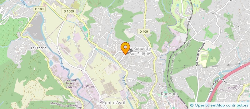 localisation de l'entreprise MONSIEUR ERIC FENDER à LA ROQUETTE-SUR-SIAGNE