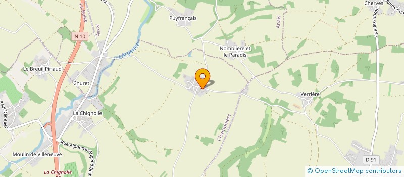 localisation de l'entreprise MONSIEUR ERIC FERBOS  CHAMPNIERS