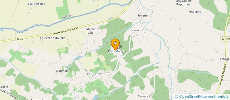 localisation de l'entreprise MONSIEUR ERIC FLEY  PUYCORNET