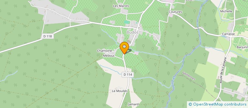 localisation de l'entreprise MONSIEUR ERIC FONTAYNE à BUDOS