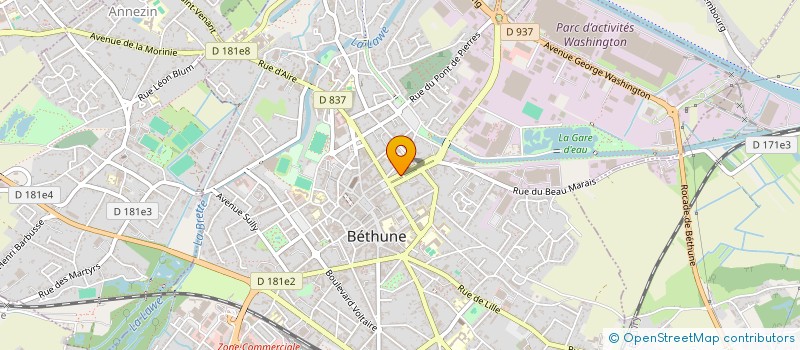 localisation de l'entreprise MONSIEUR ERIC FOURMANOIR à BETHUNE