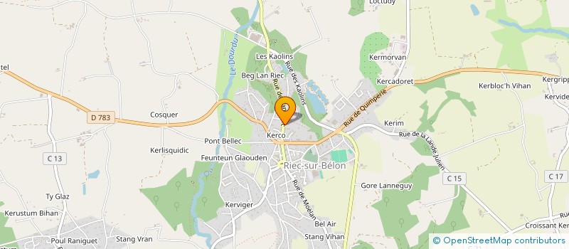 localisation de l'entreprise MONSIEUR ERIC FRANCOIS  RIEC-SUR-BELON