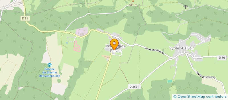 localisation de l'entreprise MONSIEUR ERIC FROIDEVAUX  VELLEROT-LES-BELVOIR