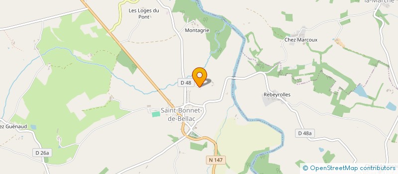 localisation de l'entreprise MONSIEUR ERIC GARDNER YVELIN DE BEVILLE à SAINT-BONNET-DE-BELLAC