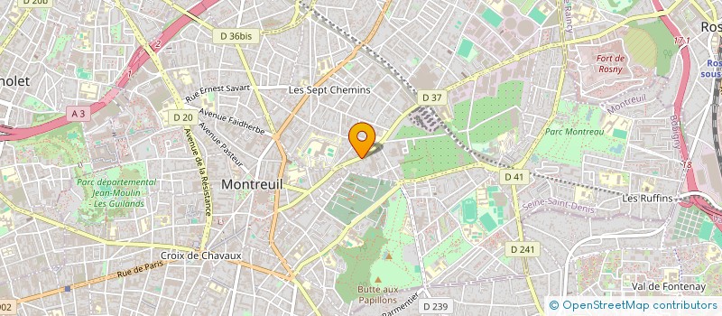 localisation de l'entreprise MONSIEUR ERIC GARNIER à MONTREUIL