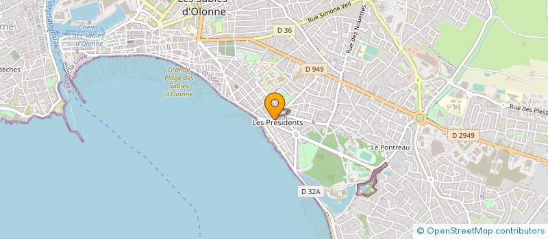 localisation de l'entreprise MONSIEUR ERIC GARREAU à LES SABLES D'OLONNE