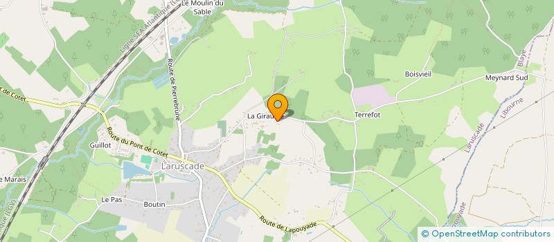 localisation de l'entreprise MONSIEUR ERIC GAUTRAT  LARUSCADE