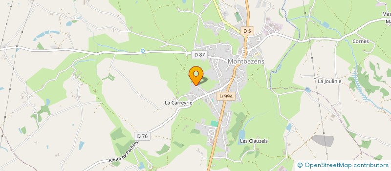 localisation de l'entreprise MONSIEUR ERIC GORYL  MONTBAZENS