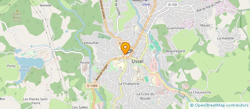 localisation de l'entreprise MONSIEUR ERIC GRANDSIRE  USSEL