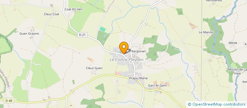 localisation de l'entreprise MONSIEUR ERIC GRIESSEMANN à LE CLOITRE-PLEYBEN