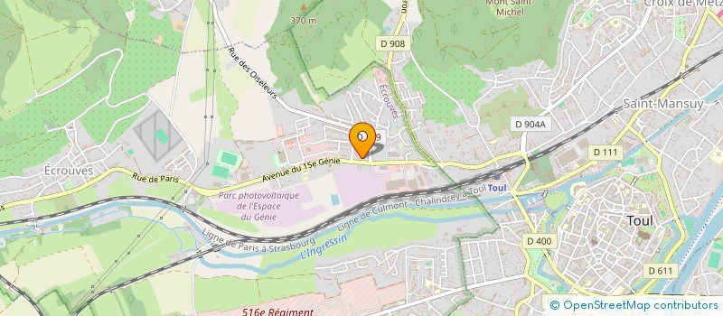 localisation de l'entreprise MONSIEUR ERIC GUEBIN  ECROUVES