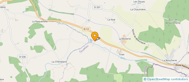 localisation de l'entreprise MONSIEUR ERIC GUERIN à GANDELAIN