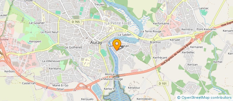 localisation de l'entreprise MONSIEUR ERIC GUILLEVIN à AURAY