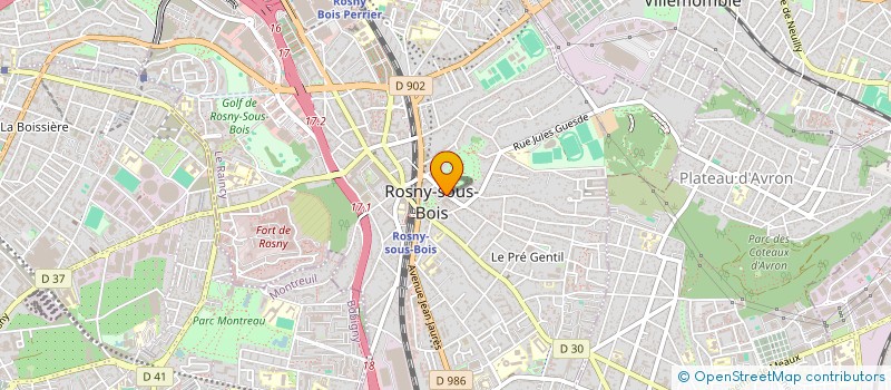 localisation de l'entreprise MONSIEUR ERIC GUY à ROSNY-SOUS-BOIS