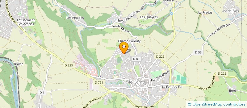 localisation de l'entreprise MONSIEUR ERIC HEBRARD  VIC-LE-COMTE