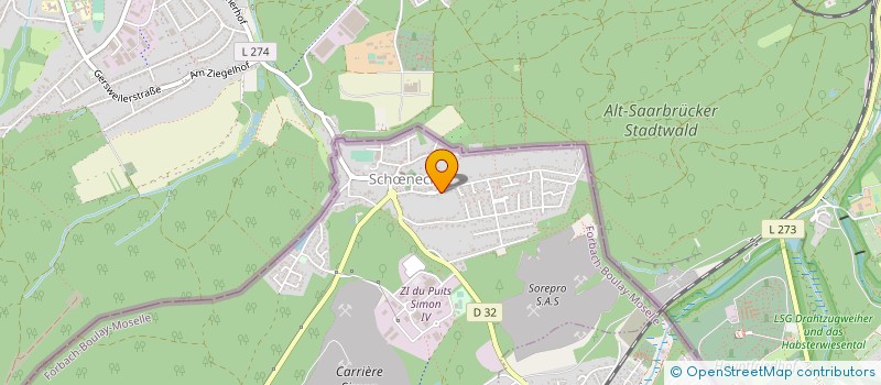 localisation de l'entreprise MONSIEUR ERIC HOCHSCHEID  STIRING-WENDEL