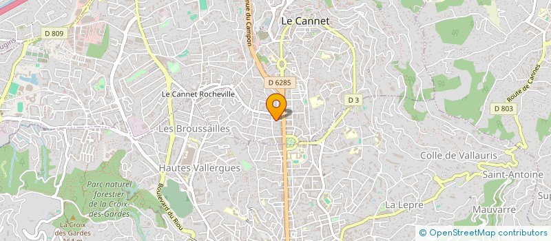 localisation de l'entreprise MONSIEUR ERIC HONNIBALL à LE CANNET