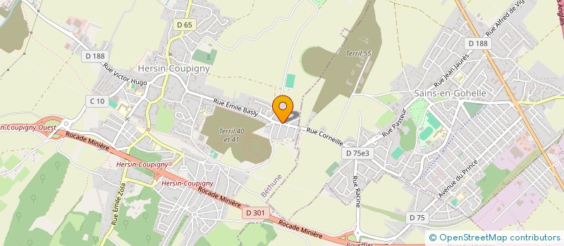 localisation de l'entreprise MONSIEUR ERIC HONORET  HERSIN-COUPIGNY