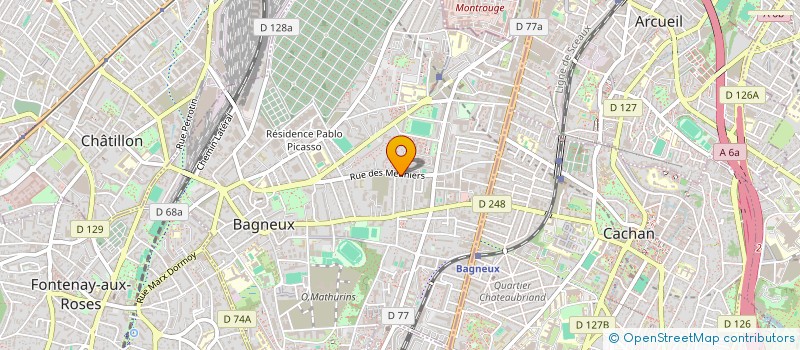 localisation de l'entreprise MONSIEUR ERIC KLINGLER  BAGNEUX