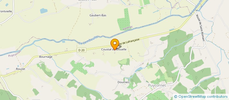 localisation de l'entreprise MONSIEUR ERIC LAFAGE  PUYCORNET