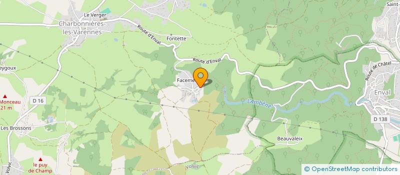 localisation de l'entreprise MONSIEUR ERIC LAFONTAN  CHARBONNIERES-LES-VARENNES