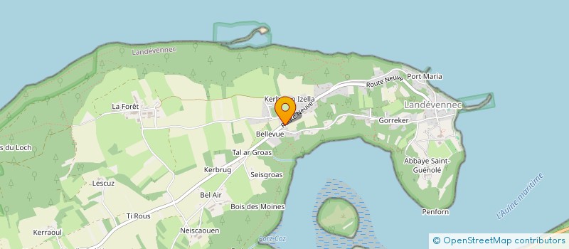 localisation de l'entreprise MONSIEUR ERIC LALLONDER  LANDEVENNEC