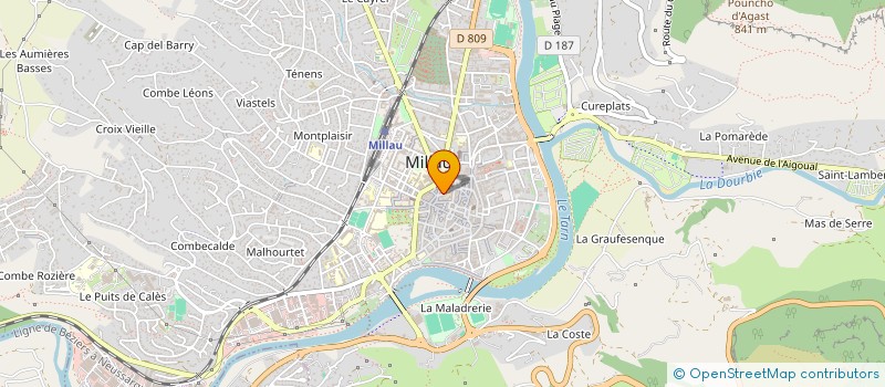 localisation de l'entreprise MONSIEUR ERIC LANGLOIS  MILLAU