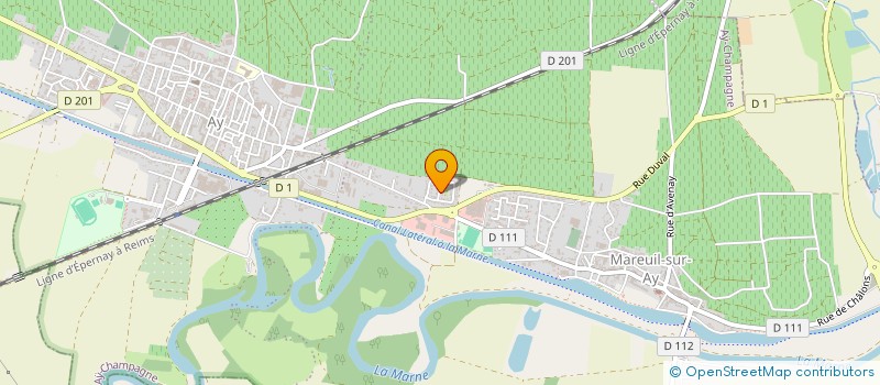 localisation de l'entreprise MONSIEUR ERIC LAPRUN  AY-CHAMPAGNE