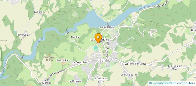 localisation de l'entreprise MONSIEUR ERIC LASBRUGNAS  BUJALEUF