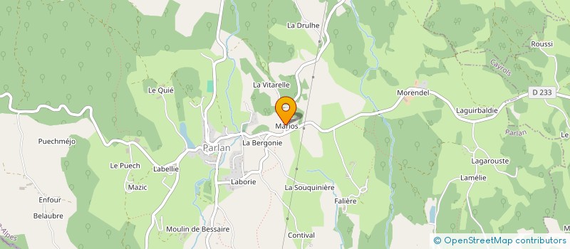 localisation de l'entreprise MONSIEUR ERIC LAVERGNE à PARLAN