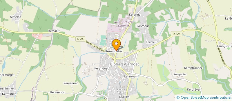 localisation de l'entreprise MONSIEUR ERIC LE BIHAN  CLOHARS-CARNOET