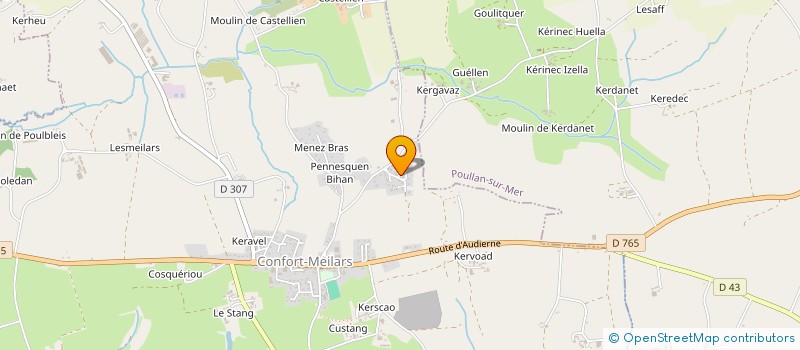 localisation de l'entreprise MONSIEUR ERIC LE GUILLOU  CONFORT-MEILARS