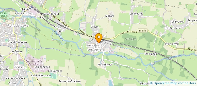 localisation de l'entreprise MONSIEUR ERIC LECOMTE  SAINT-JEAN-SUR-VEYLE