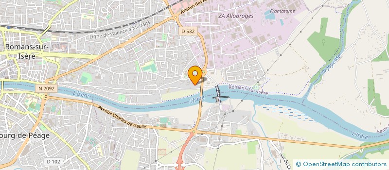 localisation de l'entreprise MONSIEUR ERIC LEFEBVRE  ROMANS-SUR-ISERE