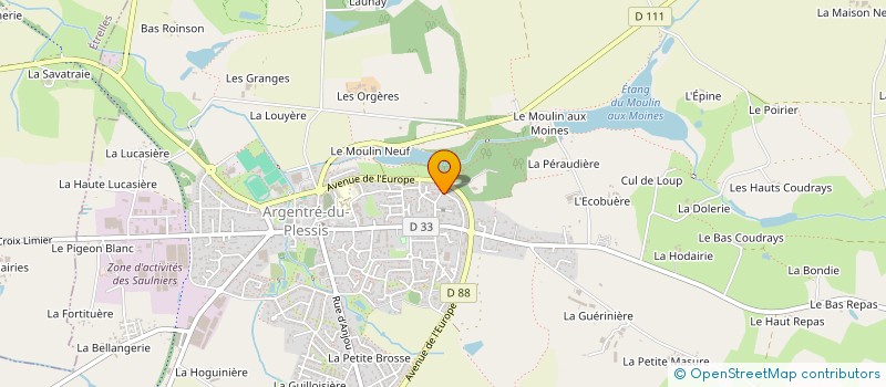 localisation de l'entreprise MONSIEUR ERIC LENOIR  ARGENTRE-DU-PLESSIS