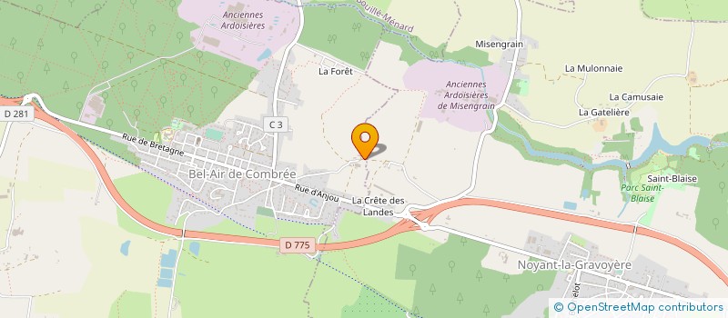 localisation de l'entreprise MONSIEUR ERIC LEPRETRE  OMBREE D'ANJOU