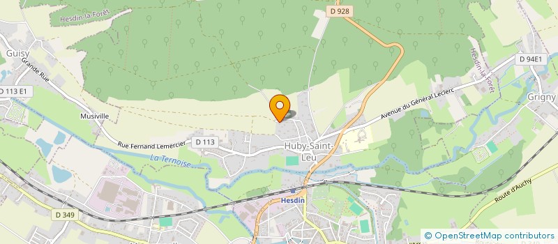 localisation de l'entreprise MONSIEUR ERIC LESOT  HUBY-SAINT-LEU