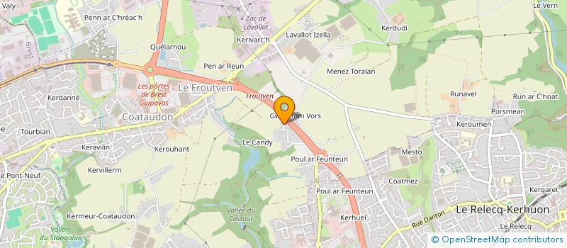 localisation de l'entreprise MONSIEUR ERIC LESTIDEAU  GUIPAVAS