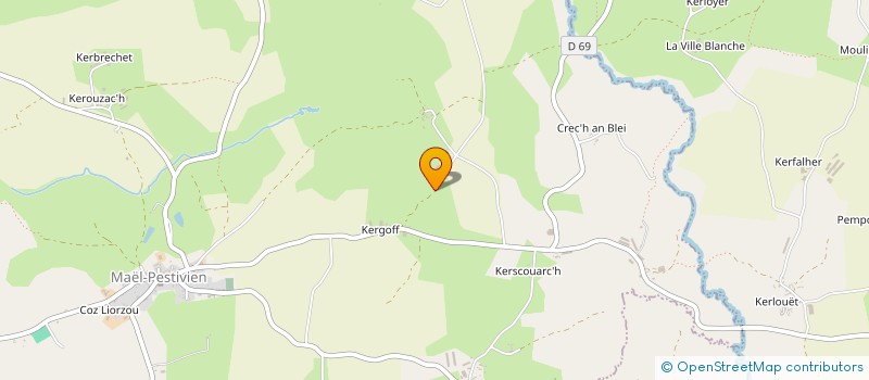 localisation de l'entreprise MONSIEUR ERIC LOUIS  MAEL-PESTIVIEN