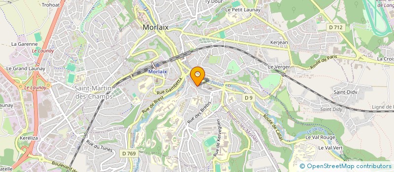 localisation de l'entreprise MONSIEUR ERIC LOURME à MORLAIX