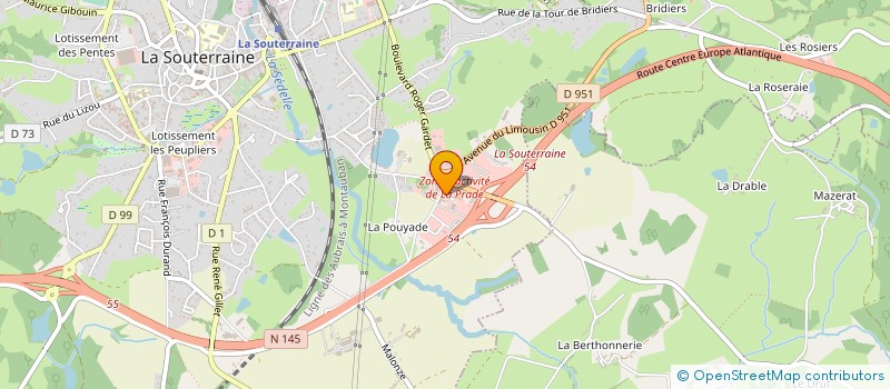 localisation de l'entreprise MONSIEUR ERIC LUINAUD à LA SOUTERRAINE