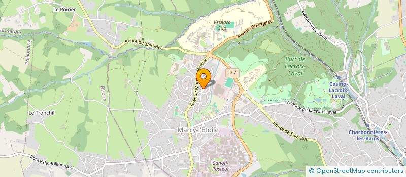 localisation de l'entreprise MONSIEUR ERIC MAITRE  MARCY-L'ETOILE