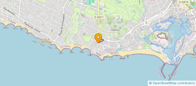 localisation de l'entreprise MONSIEUR ERIC MALON  AGDE