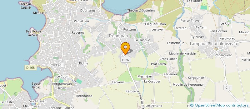 localisation de l'entreprise MONSIEUR ERIC MANCION  PLOUDALMEZEAU