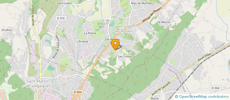 localisation de l'entreprise MONSIEUR ERIC MARION à MEJANNES-LES-ALES