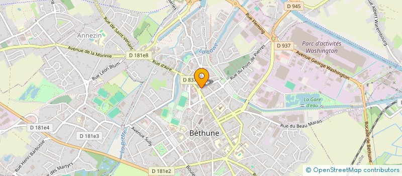 localisation de l'entreprise MONSIEUR ERIC MARLIER à BETHUNE