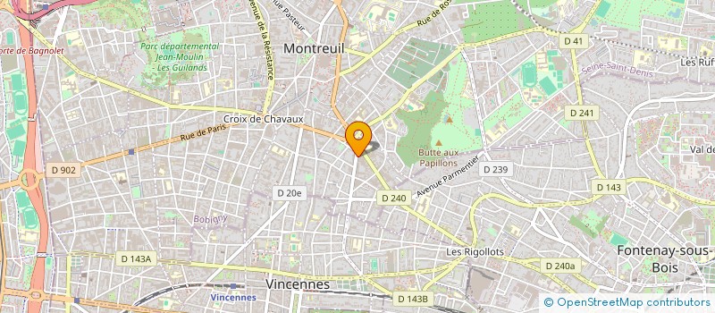localisation de l'entreprise MONSIEUR ERIC MARTIN à MONTREUIL
