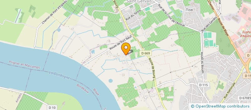 localisation de l'entreprise MONSIEUR ERIC MARTIN  SAINT-ANDRE-DE-CUBZAC