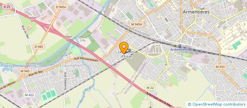 localisation de l'entreprise MONSIEUR ERIC MARZYNSKI  ERQUINGHEM-LYS