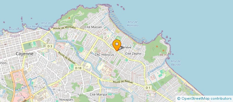 localisation de l'entreprise MONSIEUR ERIC MEDAILLE  CAYENNE